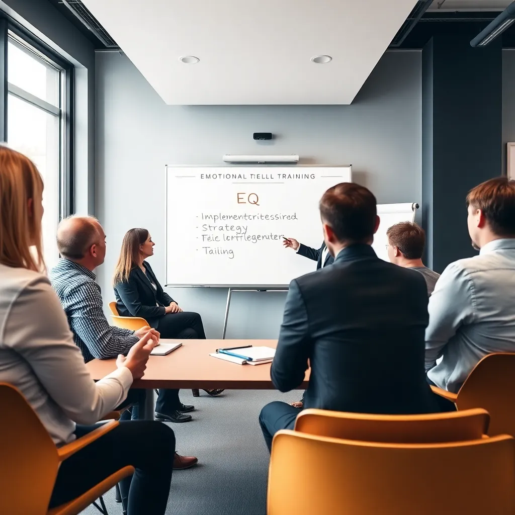 Professional coach leidt een EQ workshop voor Nederlandse managers