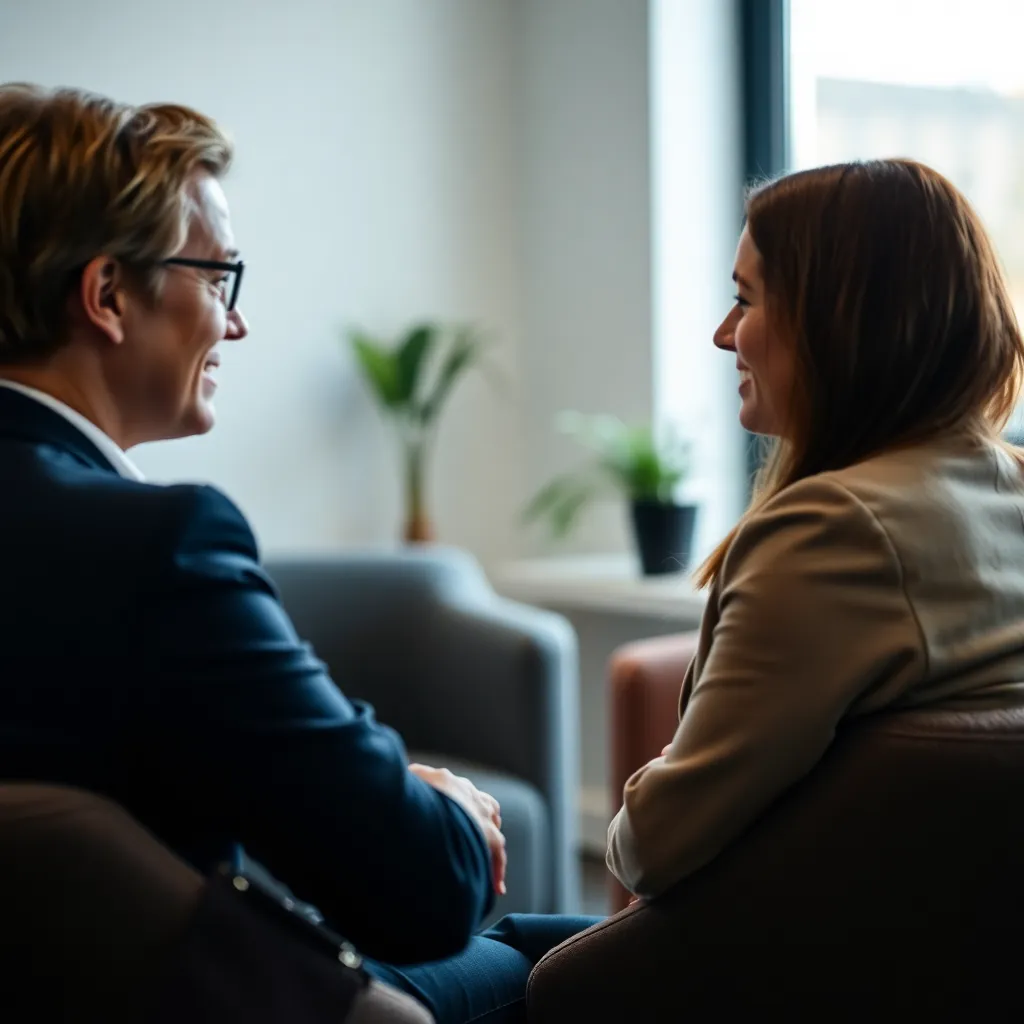 Nederlandse leidinggevende in gesprek met team in moderne kantoorruimte